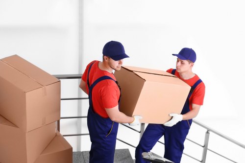 Commercial moving team planning a business relocation in Watford