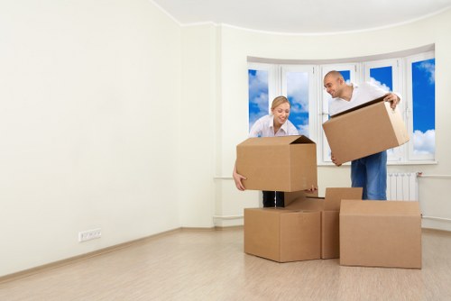 Removal van loaded for a home move in Watford