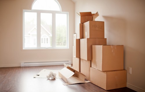 Removal van ready for a local move in Watford