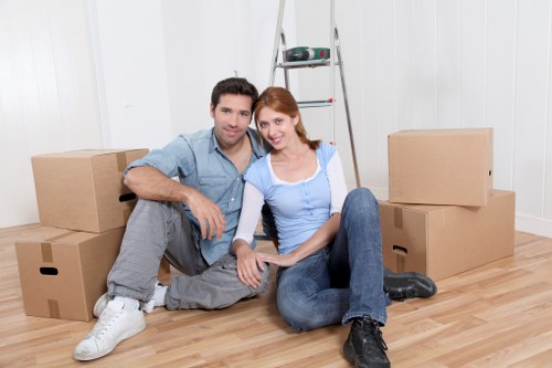 Careful packing and box handling during a Watford flat removal