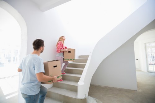 Moving furniture from a Watford apartment with stair access
