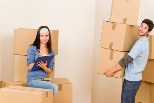 Packing supplies and boxes prepared for a Watford relocation
