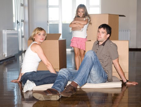 Local moving van handling residential and commercial transport